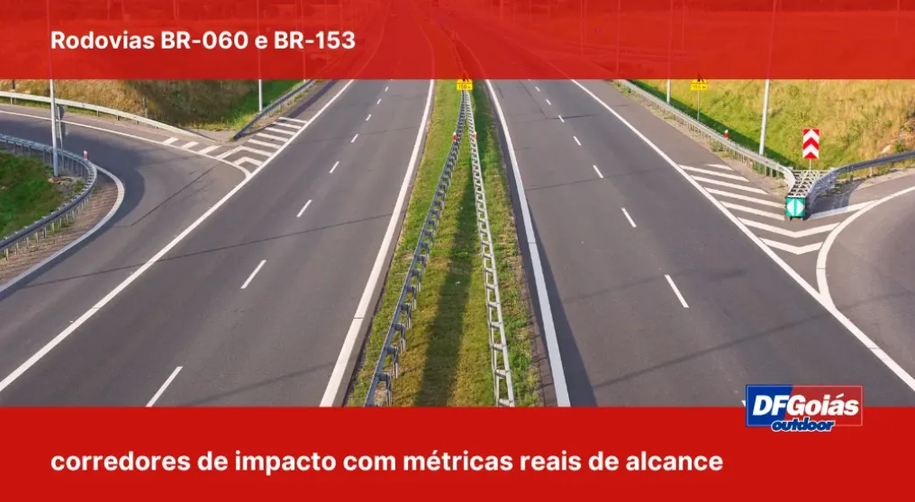 Rodovias BR-060 e BR-153: corredores de impacto com m&eacute;tricas reais de alcance