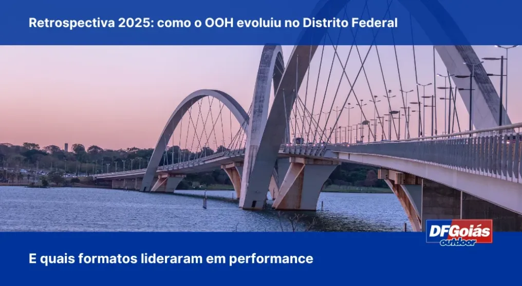 Retrospectiva 2025: como o OOH evoluiu no Distrito Federal e quais formatos lideraram em performance